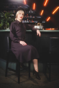 Mode im Stil der 40er Jahre, Vintage Mode aus Berlin, Blusenkleid