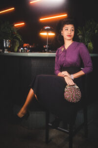Mode im Stil der 40er Jahre, Vintage Mode aus Berlin, Tellerrockkleid
