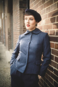 Mode im Stil der 40er Jahre, Vintage Mode aus Berlin, Herbstjacke