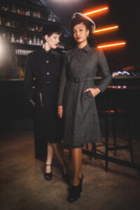 Mode im Stil der 40er Jahre, Vintage Mode aus Berlin, 50er Mantel, 40er Mantel